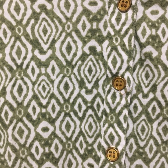 Cathy size small green & white blouse - Picture 5 of 5